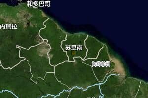 蘇里南地圖