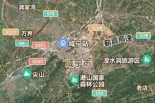 鹹寧市地圖